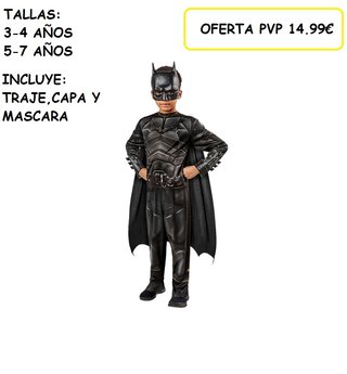 disfraces sin estrenar batman talla 3-4 años