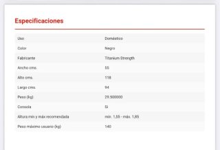 Bicicleta spining Titanium Strength magnetica