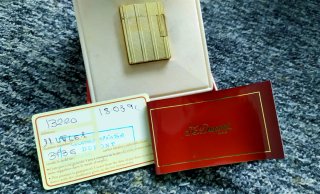 Mechero clásico Dupont Chapado en Oro