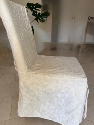 Juego de sillas con funda de lino
