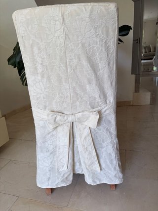 Juego de sillas con funda de lino