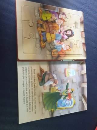 libro blancanieves con puzle