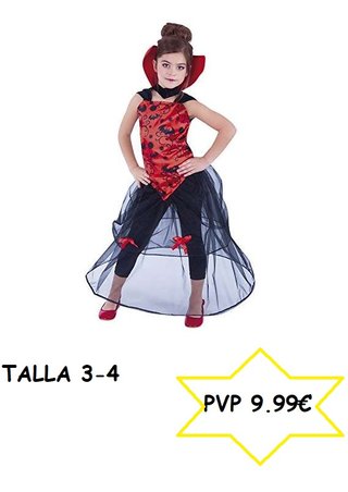 Disfraz Vampiresa Talla 3-4