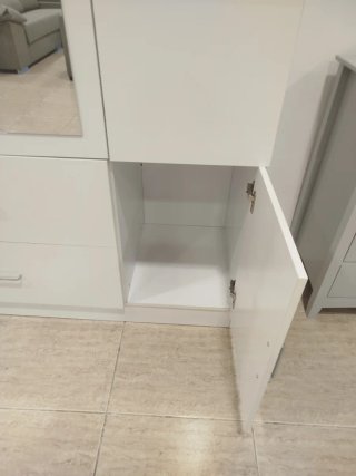 Armario 3 puertas blanco con espejo