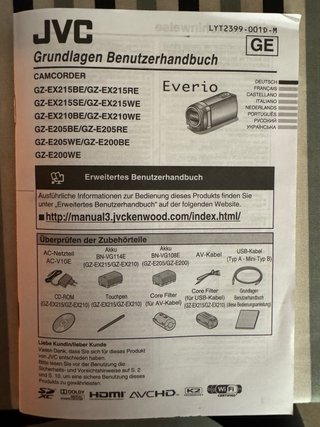Filmadora JVC GZ-EX215