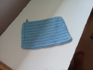 Neceser azul tejido