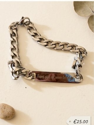 Bracciale Uomo Argento Inciso