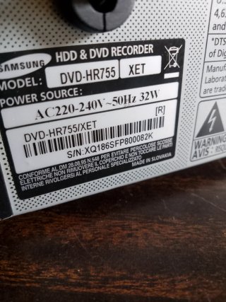 Registratore Samsung HDD e DVD HR755