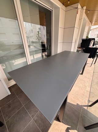 Mesa extensible terraza/jardín gris