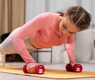 Set Mancuernas Hop Sport 1kg, 2kg, 3kg con Soporte