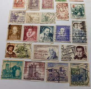 Lote 28 sellos antiguos España