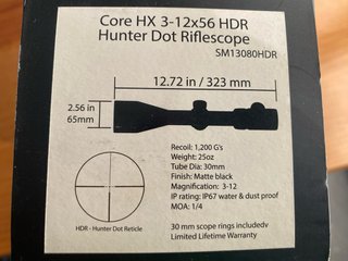 Visor Sightmark Core HX 3-12x56 HDR