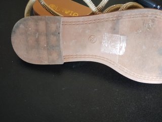 Sandali infradito LAVIA dorati con strass