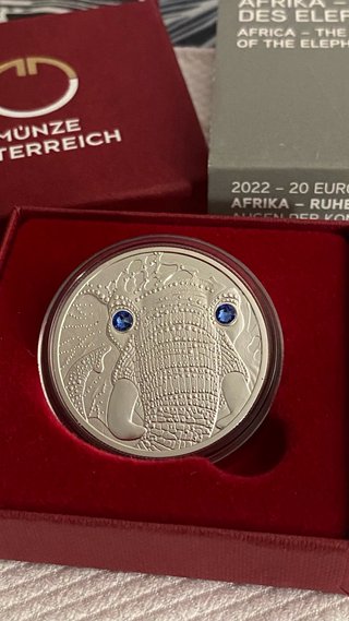 Moneda Elefante Austria 2022