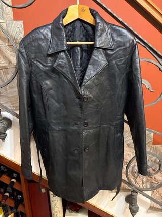 Giacca trench donna in vera pelle morbida vintage
