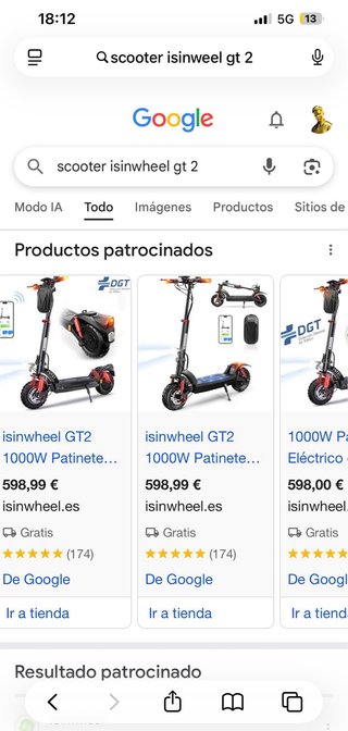 Patinete Eléctrico iSWheel GT2