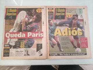 EL MUNDO DEPORTIVO.BARCA-PSG CHAMPIONS 94/95
