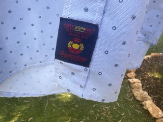 Camisa ARTE ESPAÑOL azul lunares