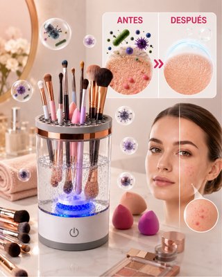 Limpiador de brochas de maquillaje