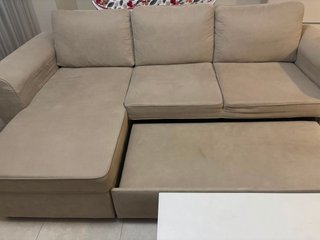 Sofá 2 plazas chaise longue beige