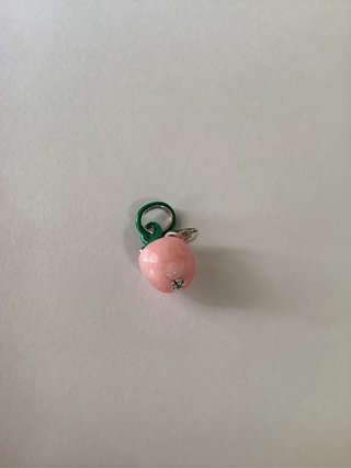 Charm Manzana Cristal Murano Rosa