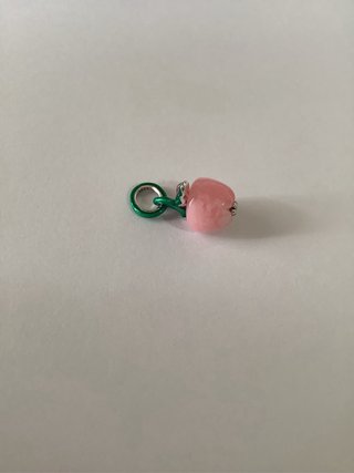 Charm Manzana Cristal Murano Rosa