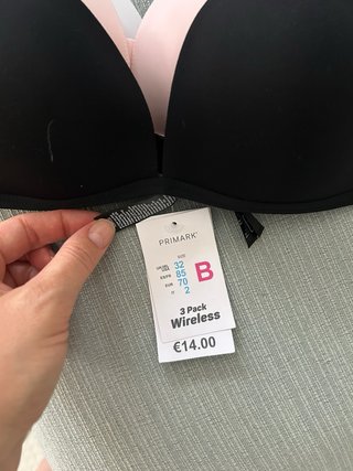 3 Sujetadores Wireless Primark 85B