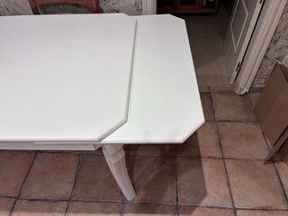 Mesa comedor extensible madera blanca