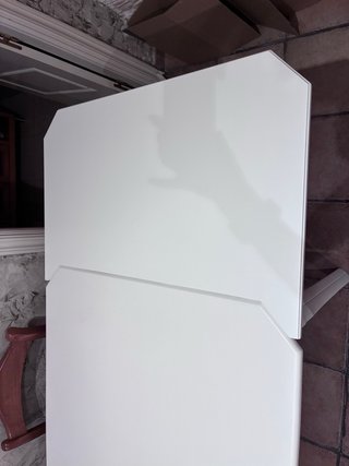 Mesa comedor extensible madera blanca