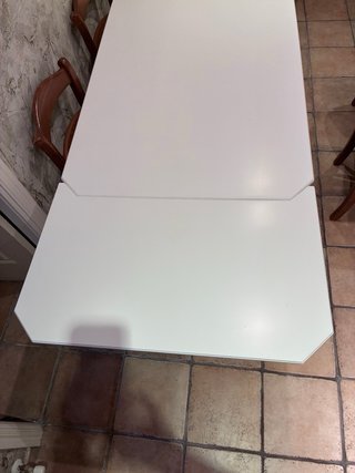 Mesa comedor extensible madera blanca