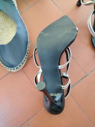 Sandalias tacón alto fiesta. Alpargatas