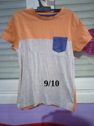 Camisetas manga corta niño talla 9/10.