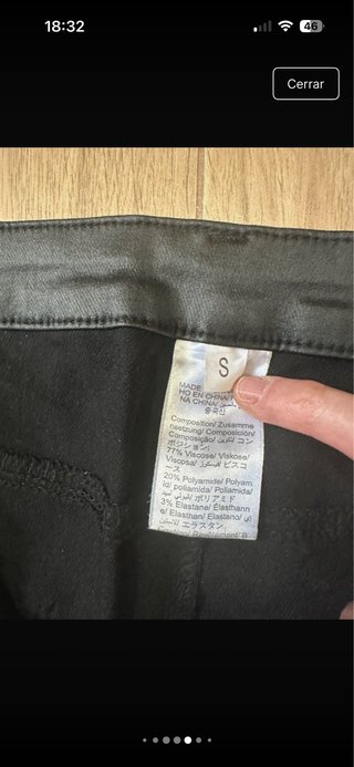 Pantalón legging negro talla S