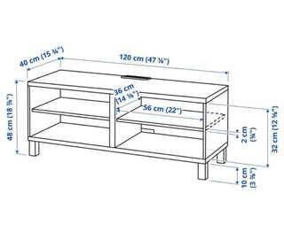 Mueble TV BESTÂ Ikea, efecto roble