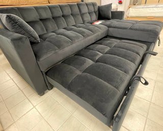 Sofá Cama Chaise Longue Negro