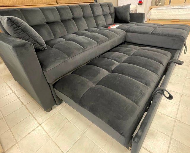 Sofá Cama Chaise Longue Negro