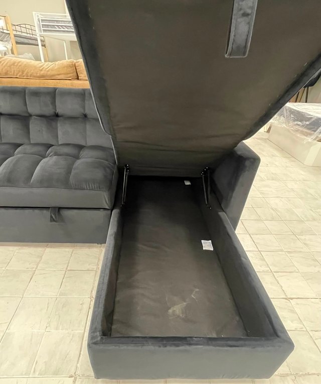 Sofá Cama Chaise Longue Negro