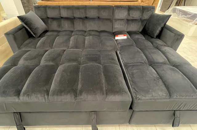 Sofá Cama Chaise Longue Negro