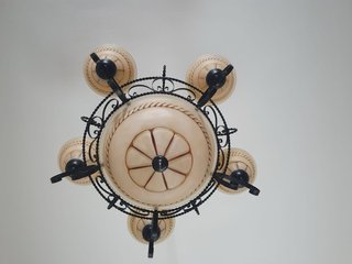 Lámpara de techo forja 5 brazos