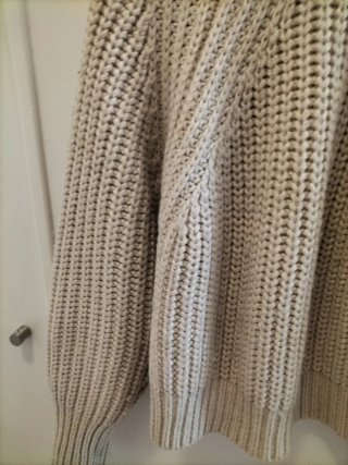 Jersey Zara Lana Beige/Blanco