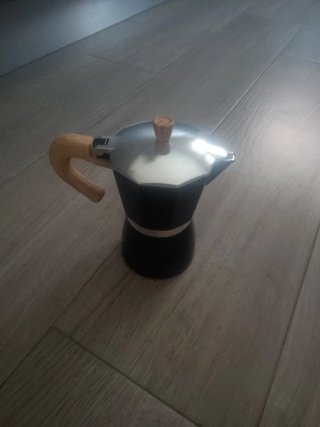 Cafetera Italiana Negra y Plateada