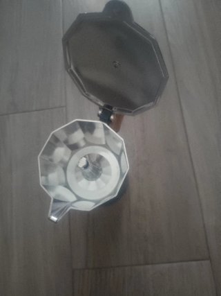 Cafetera Italiana Negra y Plateada