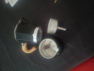 Cafetera Italiana Negra y Plateada