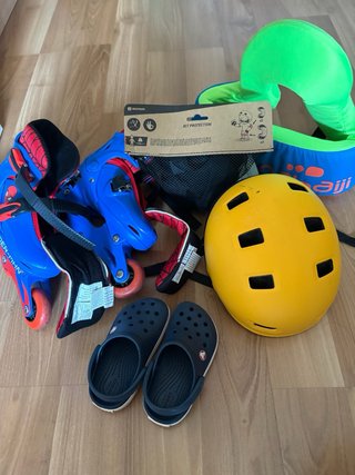 Patines Spiderman y Casco Amarillo