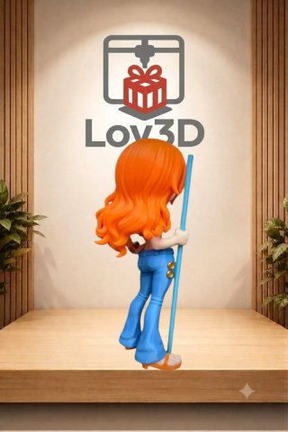 Figura Nami One Piece 31cm 3D