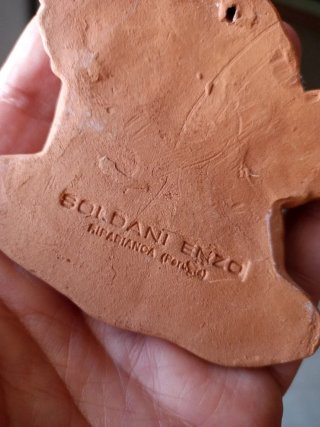 Coppia Angioletti Decorativi Terracotta