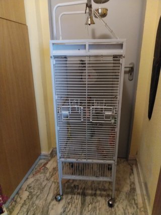 Jaula Loro Hierro Garbanizado150x45x45
