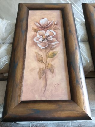 Conjunto 3 cuadros flores