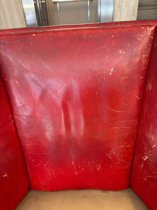Sillón Vintage Piel Rojo