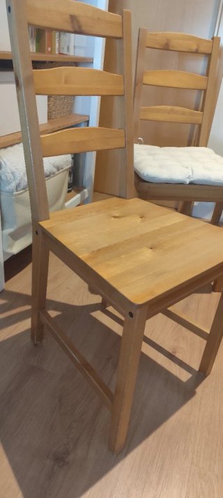 Juego 4 Sillas Madera Ikea